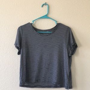 Aeropostale black and white striped t shirt